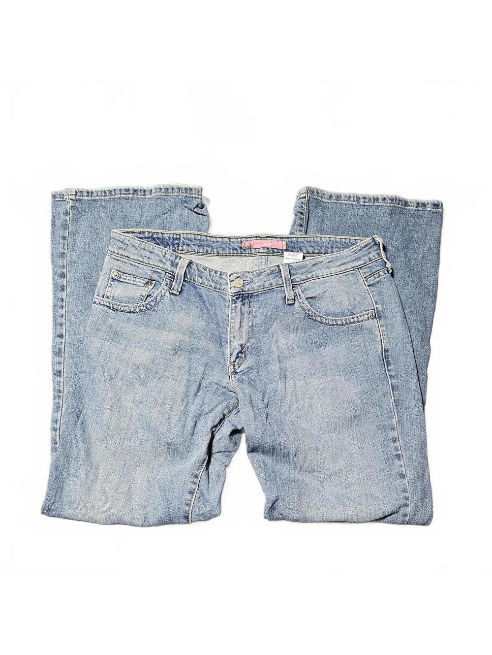 Vintage Levis Flare Leg Jeans Y2K Juniors Size 15 M Medium Wash